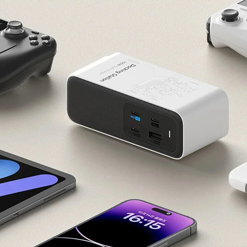 Hagibis PU0701A 100W GaN Docking Station USB Adapter with 5Gbps USB-A 5Gbps 10Gbps Type-C 10Gbps Host 2.5G RJ45 4K@60Hz HD Power Port for Switch ROG Ally Steam Thunderbolt 4/3 Macbook Pro