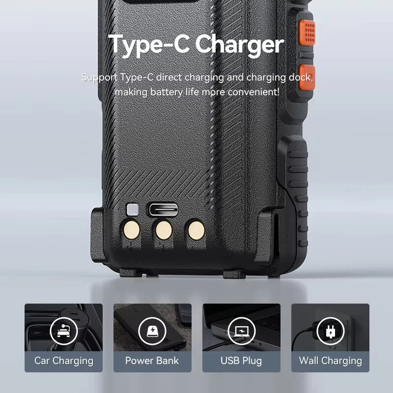Baofeng BF-K69 High Power Walkie Talkie Multi-Band Wireless Copy Frequency 999CH Type-C AM FM DTMF NOAA Portable 2 Way Ham Radios