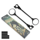 BENGGUO 1/2Pcs Bicycle Hose-adjustable HD Rearview Mirror 360 Degree Adjustable Wide Angle Shockproof Electric Vehicle Mirror for Handlebar Diameters Below 32mm