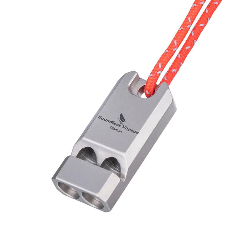Boundless Voyage Titanium Whistle Ultralight Titanium Emergency Whistle Outdoor Survival Camping Hiking Exploring Tools Ti9021O