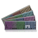 Full Size 110 Keys Tri-mode Wireless Keyboard with RGB Backlights Slient Click Rechargeable Silent Film Keyboards for PC Laptop Computer