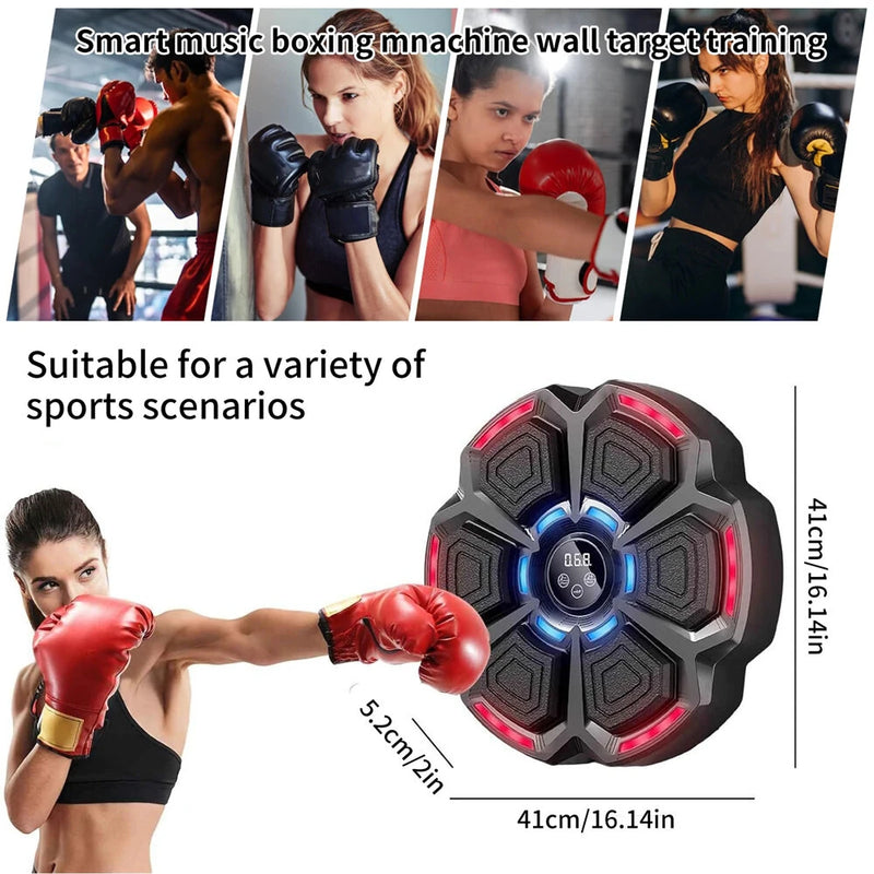 KALOAD Music Boxing Machine with 6 Targets 9 Speeds USB Rechargeable Smart Bluetooth-Compatible Boxing Pads Workout Wall Target Punching Training Equipment for Home Exercise