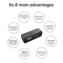 DCL-18W Mini DC Power Supply UPS 18W 8800mAh/10400mAh USB Type-C 5V/2A DC POE 15V/0.6A 24V/0.4A Input 100-240V for Network Devices