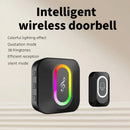 Intelligent Wireless Music Doorbell 50-100 Meters Range 38 Rings LED Lighting Silent Mode Adjustable Volume Call Alarm Waterproof Smart Home Door Bell