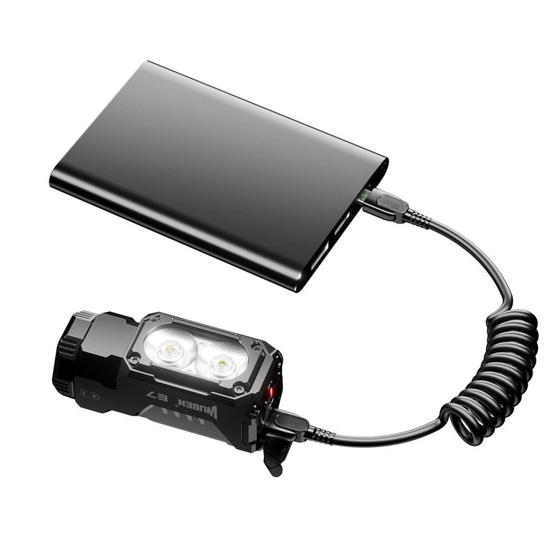 Wuben E7 1800lm Ultra-Compact and Lightweight LED Headlamp & Flashlight With 18350 Battery High Lumen Recheargeable Mini Torch Light LED Headlight
