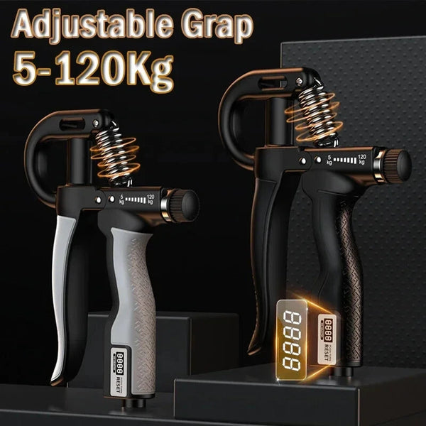 KALOAD 5-120Kg Handgrip Gym Fitness Hand Grip Strengthener Men Adjustable Finger Heavy Exerciser Strength for Muscle Recovery Hand Gripper Trainer Forearm Strengthener