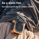 Hanging Waist Fan Portable Outdoor Sports 6000mAh High Capacity Battery Life Two-Way Rechargeable Multipurpose Neck Fan Strong Wind Power Polymer Lithium Battery