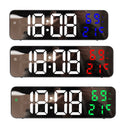 AGSIVO Digital Wall Clock Alarm Clock Large LED Display with Automatic Brightness / Indoor Temperature / Humidity Monitor / 12/24H For Home Office Classroom