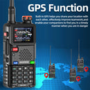 2Pcs BAOFENG UV-5RH PRO Walkie Talkie 10W GPS 640 Channels Type-C Charging NOAA Weather Radio EU Plug