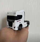 S917 RTR 1/43 2.4G 4WD Mini RC Car Tractor Semi Truck Built-In Gyro Full Proportional Drift Dual Speed LED Lights Racing Vehicles Models Engineering Remote Control Toys