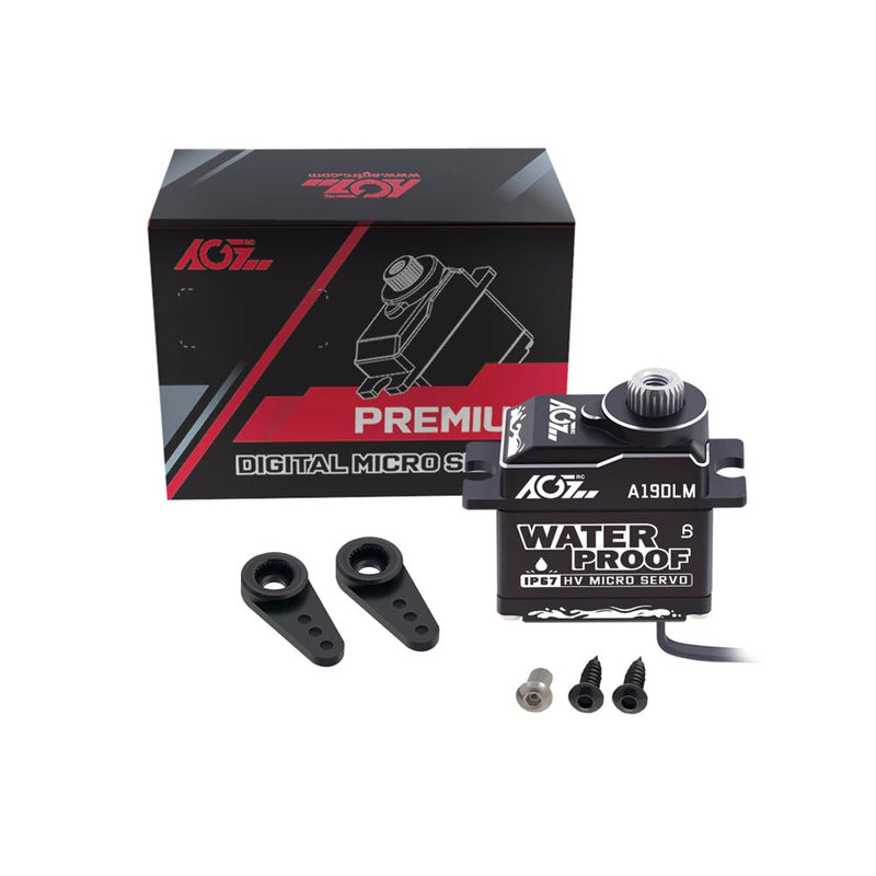 AGFRC A19DLM High-speed IP67 Waterproof 4KG HV Micro RC Digital Servo Steering for RC off-road Car Model