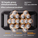 18-Head Fascia Gun Muscle Massager 20 Speed Levels Deep Tissue Percussion Therapy 2000mAh for Body Recovery Fitness Enthusiasts