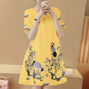 ZANZEA Elegant Style Women's Dresses Casual Short Sleeved Party Floral Printed Loose Mini A-Line Dress