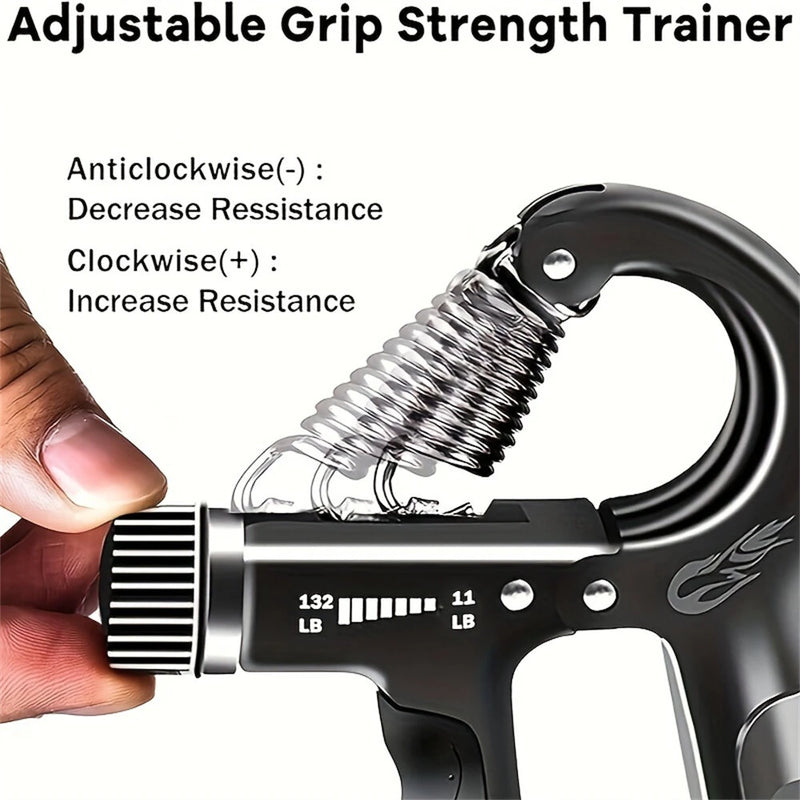 KALOAD 5 Pcs Fitness Set 5-60Kg Electric Counting Hand Grip Wrist Training Increase Strength Spring Finger Pinch Carpal Expander Effective Exercise for Home Gym Fitness