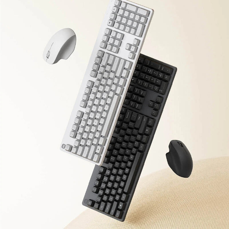 Xiaomi 108-Keys Wireless Keyboard and Mouse Set with Palm Rest 2.4G Wireless Keyboards and 1200DPI Ergonomics Mouse Combo