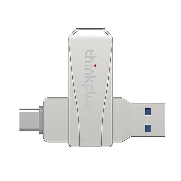 Lenovo ThinkPlus MU252 Type-C & USB3.1 Flash Drive 32G 64G 128G 256G Metal Interface Waterproof Heat Resistance 360 Rotation Fast Data Transmission Portable Memory U Disk