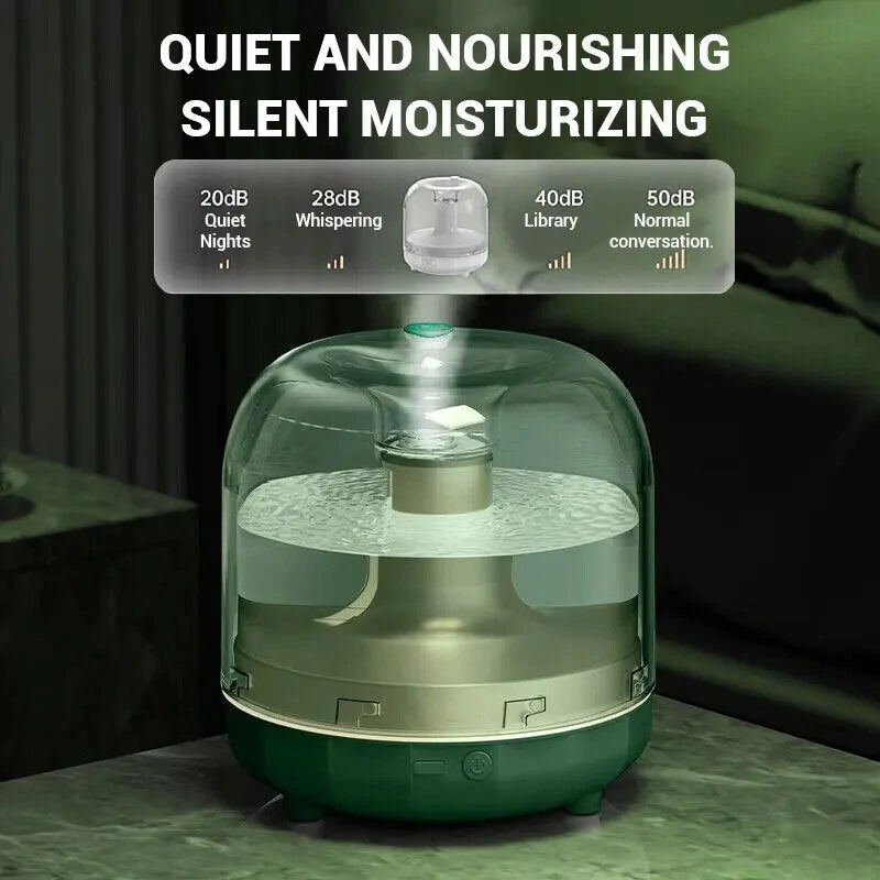 Compat 500ML Colorful Light Glass Ultrasonic Air Cooling Mist Machine With Color Night Light Room Home Humidifier Diffuser