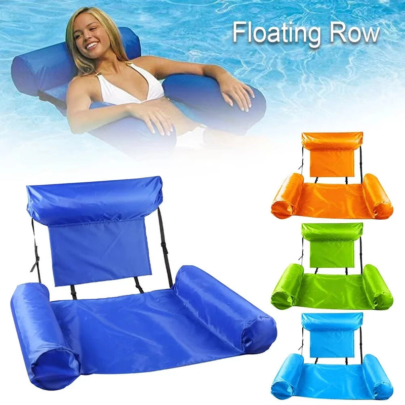 PVC Summer Floating Row Swimming Pool Floats Foldable Air Mattresses Bed Beach Water Sports Lounger float Chair Hammock Mat