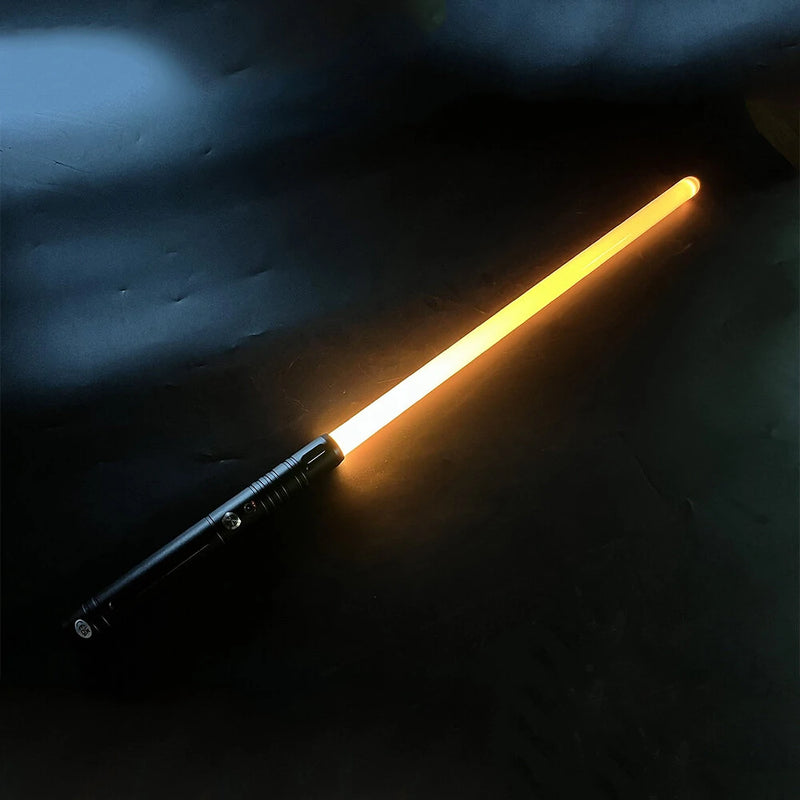 2-in-1 Metal Laser Sword with Hit Sound and Seven Color Lights Rechargeable Perfect for Cosplay and Role-play