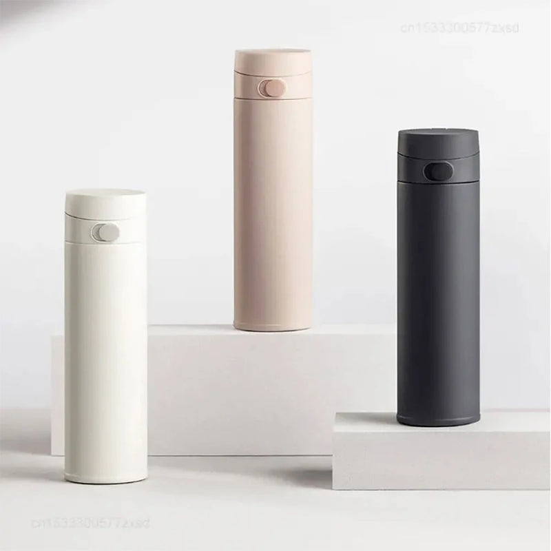Xiaomi Mijia 480ML Thermos Cup Flip Cover Mini Portable Thermos Cup Pocket Edition Keep Warm/Cold Cup Tea Cup 316L Stainless Steel