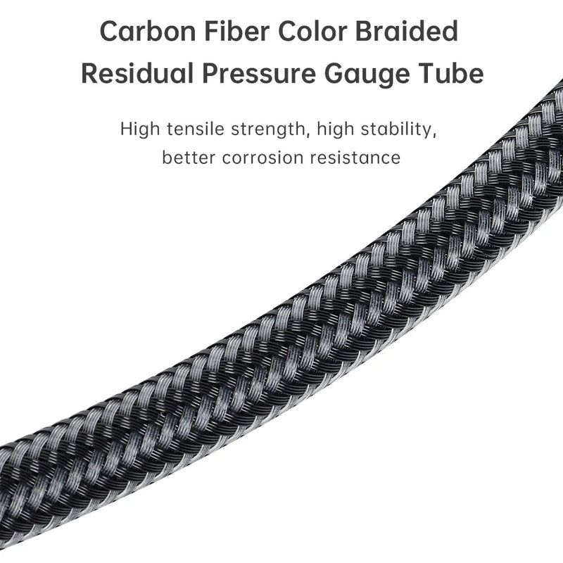 DIDEEP Diving Residual Pressure Gauge Residue Tube Woven Carbon Fiber Luminous Pressure Gauge Bcd Regulator High Pressure Tube