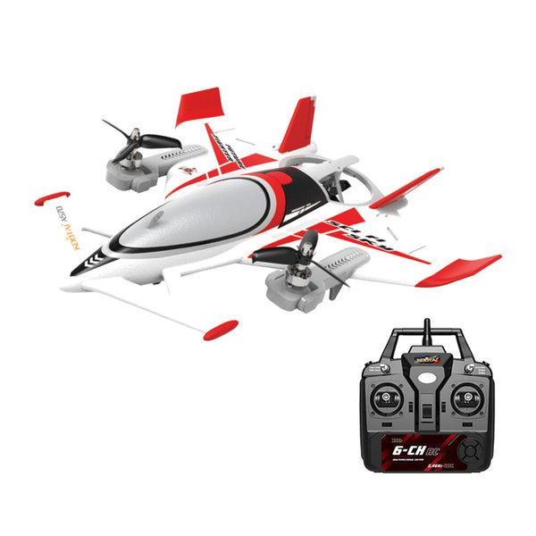 QIDI 570 2.4GHz 6CH 315mm Wingspan VTOL One Click Crane Mode Night Flying 6-Axis Gyro Brushless EPP RC Airplane RTF Compatible Futaba & DSM Receiver