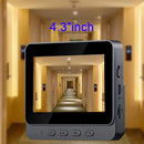 M16S Smart Visual Doorbell with 4.3-inch Display Screen Infared Night Vision Two-way Intercom Cat Eyes Video Door Bell Free-Hole Design