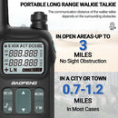 2PCS Baofeng GM-T8 Walkie Talkie 54 GMRS Channels 11 NOAA Weather Alerts 260 Privacy Codes Long Range 1500mAh Rechargeable Battery US Plug Portable Outdoor Communication