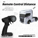 S917 RTR 1/43 2.4G 4WD Mini RC Car Tractor Semi Truck Built-In Gyro Full Proportional Drift Dual Speed LED Lights Racing Vehicles Models Engineering Remote Control Toys