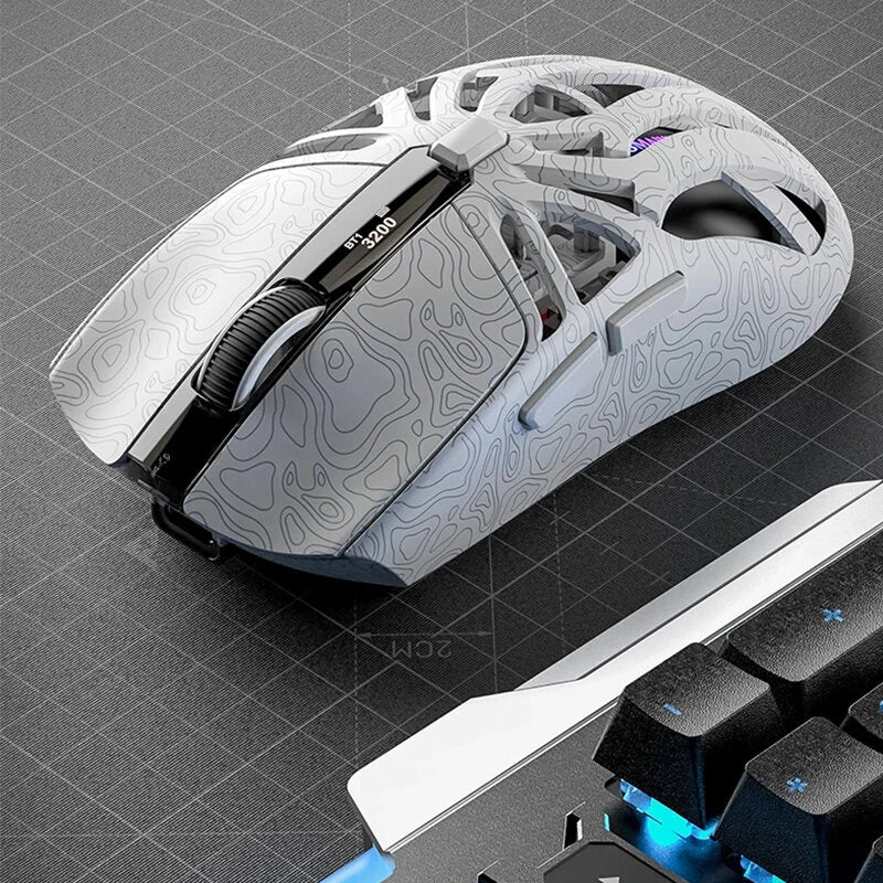 SMAILWOLF M8 Tri-mode Gaming Mouse with Charger Dock PAW3311 Sensor RGB 12000DPI 1KHz Return Rate 72g Lightweight Rechargeable Mouse