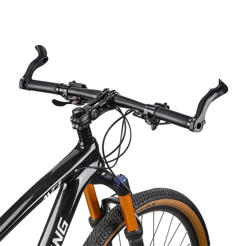 WEST BIKING Adjustable Fluorescent Bicycle Extended Handlebar Lightweight Mountain Bike Bar Ends Deputy Handle