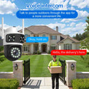 Guudgo 6MP Ultra HD WIFI IP Camera Triple Lens Full Color Night Vision Waterproof 355 Pan Tilt Two Way Audio Mobile App Control Outdoor Security Camera