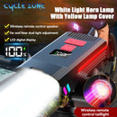 BIKIGHT Bluetooth Pairing Bicycle Light Set 120dB Horn Bike Headlight with Anti-fog Cover Matching Colorful Bike Taillight for Night Cycling Safety