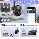 4MP Solar Powered WiFi IP Camera 320 Pan 90 Tilt PIR Motion Detection ICSEE APP Two-Way Audio Night Vision IP66 Waterproof Outdoor Surveillance Camera