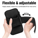 Running Black Grey Arm Bag Adjustable High Capacity Lightweight Waterproof Sports Bag for Workout Fitness Cycling