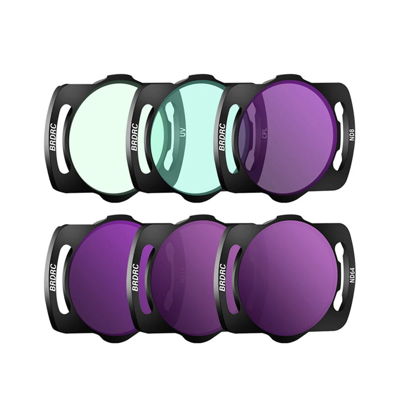 BRDRC Camera Lens Filter UV/CPL/ND8/ND16/ND32/ND64 Set Combo for DJI Avata DJI O3 Air Unit