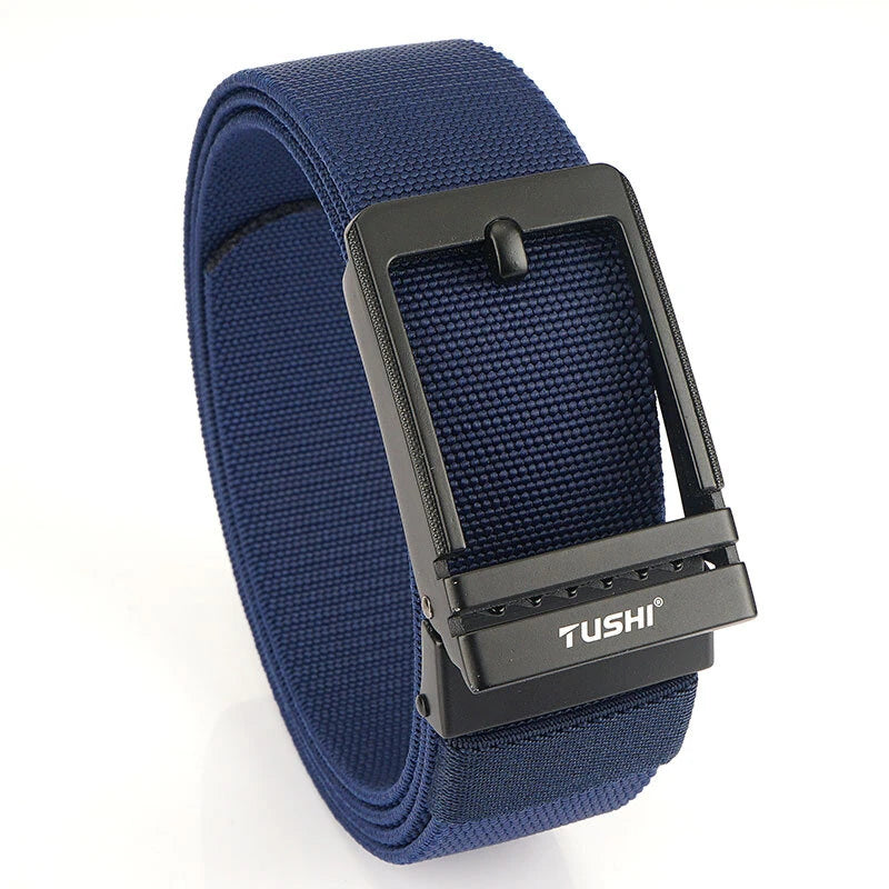 TUSHI Metal Automatic Buckle Rigid Tactical Belt Wear Resistant Thickened Pistol Belt for Men Outdoor Shooting Training Adjustable Waistband