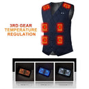 TENGOO HV-16B Fashion Heated Vest 16 Heating Zones Trible Gears Temperature Level Control Winter USB Electric Heating Jacket for Camping Hiking