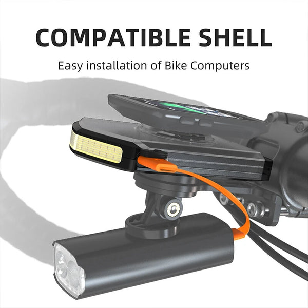 CYCLAMI RVL01 Ultra-long Battery Life Bike Light 5000 mAh Emergency Power Bank USB Chargeable Waterproof Portable Cycling Front Lamp Bike Front Light For Garmin XOSS Bryton IGS
