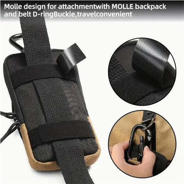 IPRee Outdoor Mountaineering Hiking Shoulder Strap Bag Multifunctional Sports Fanny Bag Shoulder Bag Mini Wallet Mobile Phone Bag