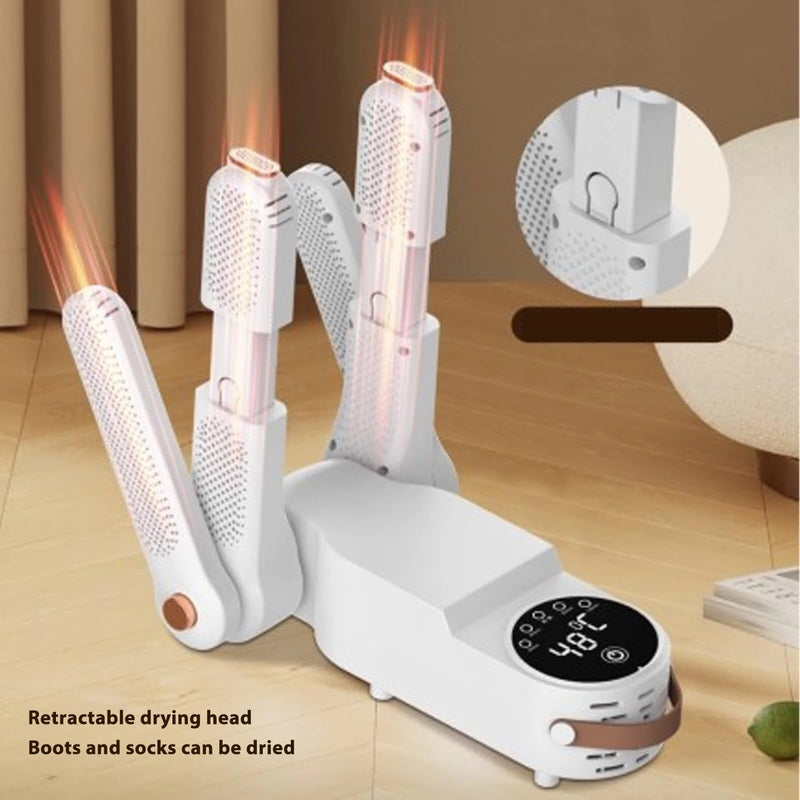 Double V Shoe Dryer Timed Quick Drying Shoe Dryer Portable Foldable Shoe Dryer Constant Temperature Dehumidification Odor