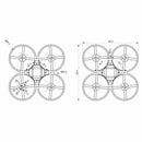 Happymodel Mobula8 Spare Part 85mm Brushless Whoop Frame Kit for RC Drone FPV Racing