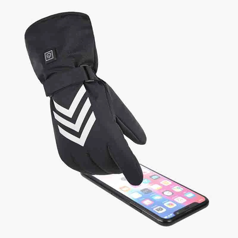 TENGOO Electric Heated Gloves Waterproof Winter Gloves Heated Ski Gloves Warm Touching Screen Gloves Keep Warm Outdoor Motorcycle Gloves Thermal Gloves Battery Heated Gloves