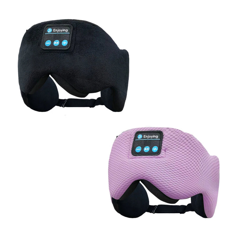 KALOAD Soft Cotton Bluetooth V5.3 HiFi Music Sleeping Eye Mask Type-C USB Charging Headband Shade Eye Mask for Travel Night Sleeping