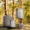 Astrolux Ti-M1 Titanium Mug Titanium Pot Lightweight Camping Pot Titanium Cup Titanium Backpacking Pot with Portable Foldable Handles for Outdoor Camping Hiking Backpacking