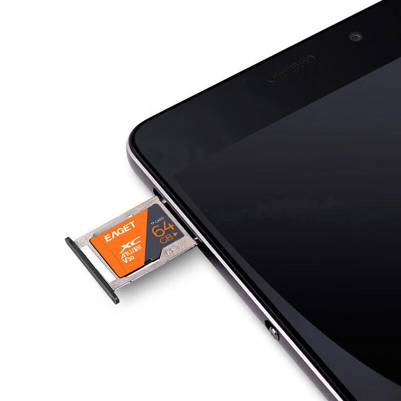 EAGET T1 64GB TF Memory Card Micro SD Card U3 Class10 High Speed High Speed Flash Memory Flash Cards for Camera Phone Driving Recorder