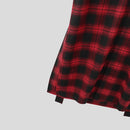 INCERUN Mens Plaid Patchwork Long Sleeve Shirt Fashion Classic Checkered Lace Up Strap Long Shirt for Men