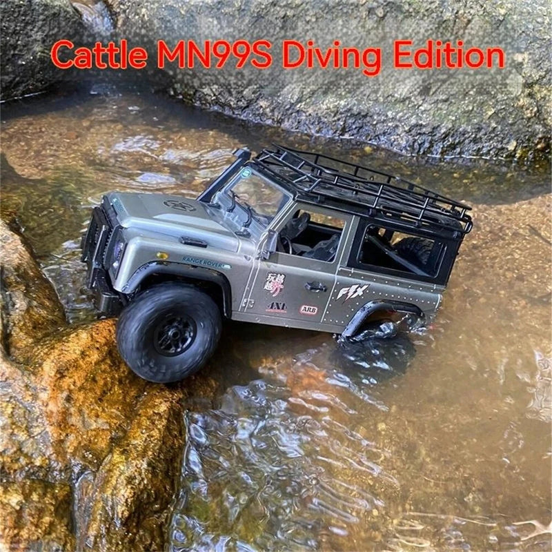 MNRC MN99S Waterproof RTR 1/12 2.4G 4WD RC Car Driving LED Light Rock Crawler Climbing Truck Full Proportional Vehicles Models Toys