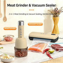 Comfook 2-in-1 Electric Electric Vacuum Meat Mincer Cordless Food Processor with 6-Blade Mincer, USB Rechargeable Vacuum Pump for Bags and Containers