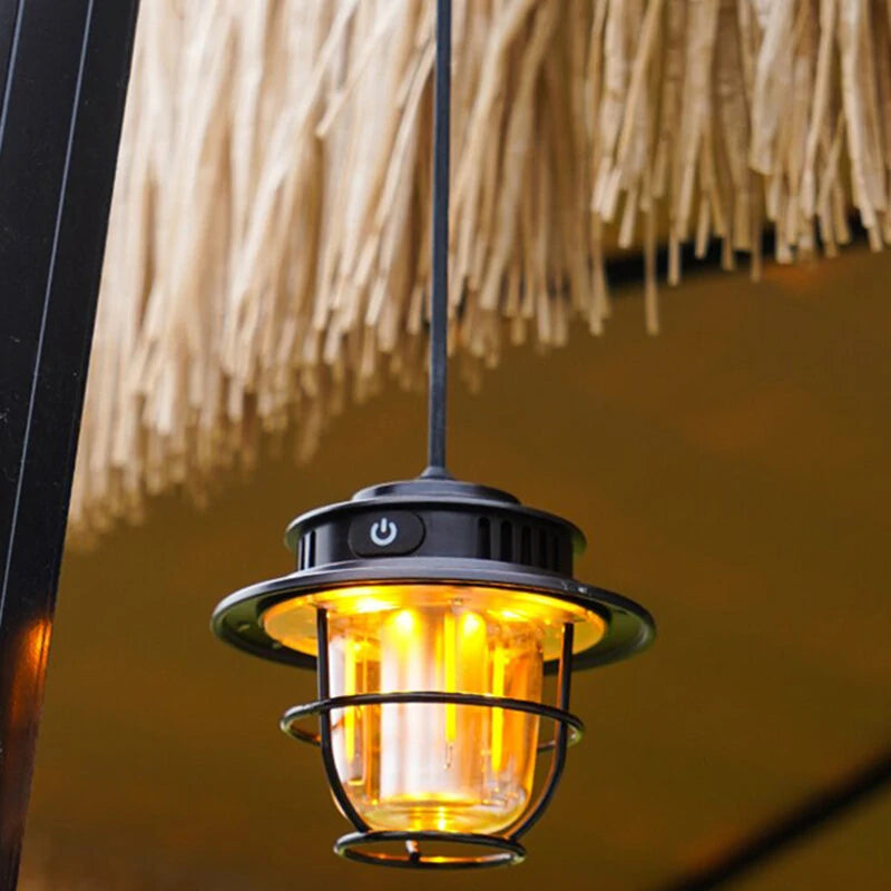 Multifunctional Outdoor Camping LED Retro Camping Searchlight Handle Hook Portable Tent Camping Light